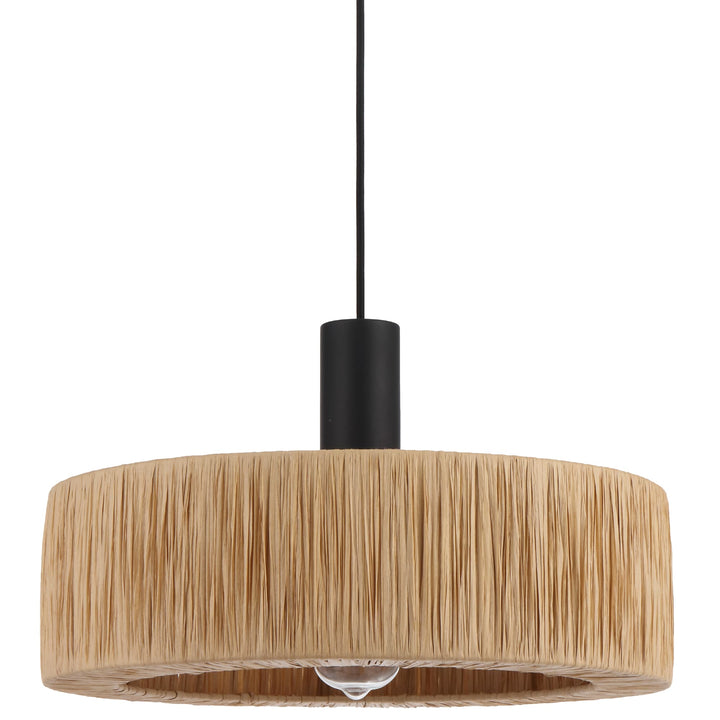 Telbix Katrin Pendant Light | Black and Natural