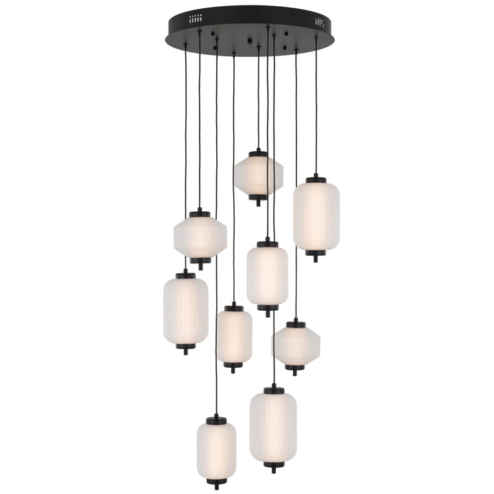 Telbix Torso 9 Light LED Pendant Light | Black