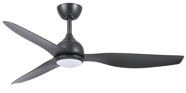 Fanco Eco Style 60" DC Indoor/Outdoor Ceiling Fan with 24W CCT LED Light and Remote | Black