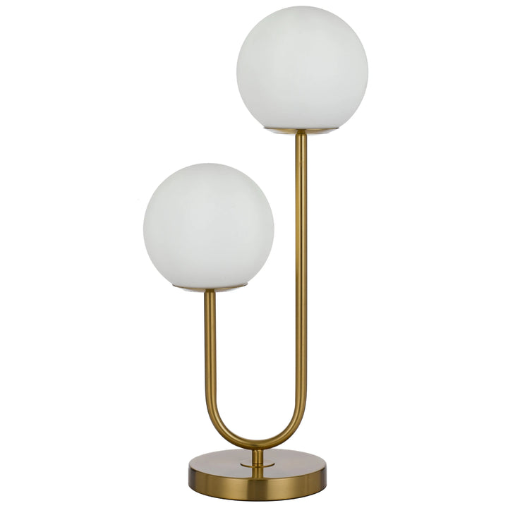 Telbix Eterna 2 Light Table Lamp (E27) | Antique Gold