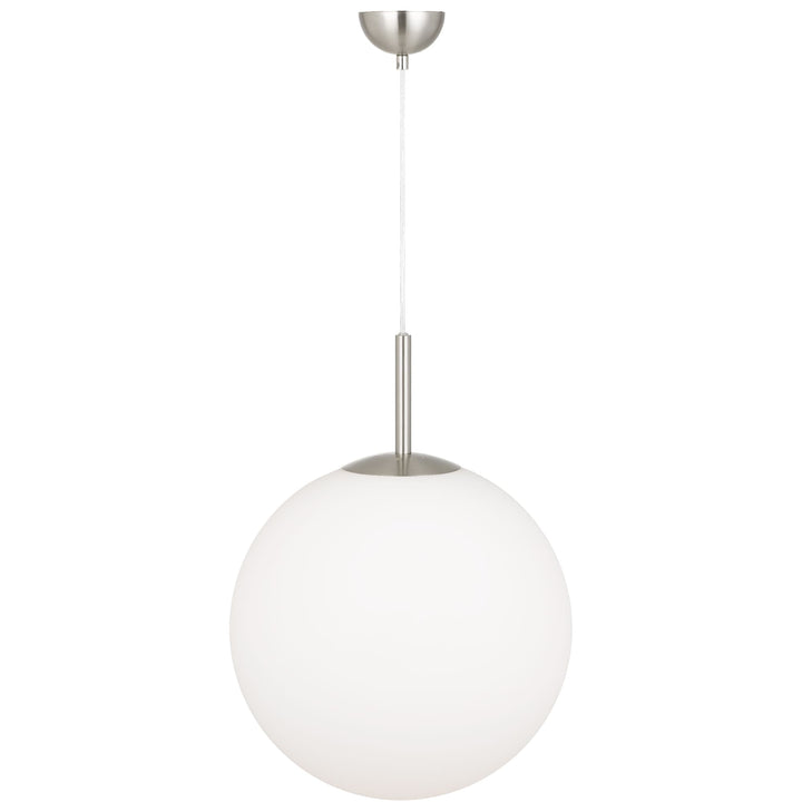 Nickel Telbix Bally Opal Matt Glass Ball Pendant Light | 400mm