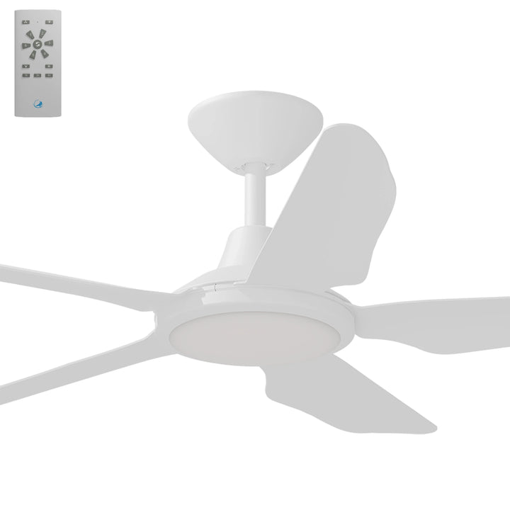 Calibo Storm 42" (1070mm) 5 Blade 18W Tricolour LED Light Indoor/Outdoor DC Ceiling Fan & Remote | White