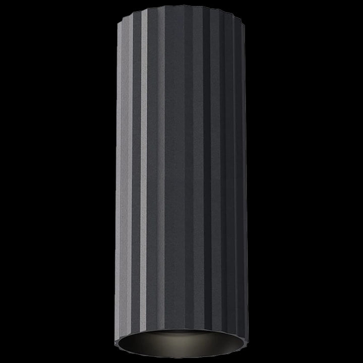 Calibo Canary Fluted 300mm Surface Mounted Downlight | Black