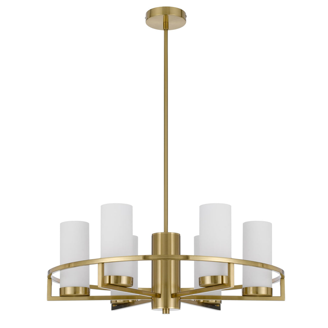 Telbix Brass Eamon Round Pendant Light (E14) | 6 Light