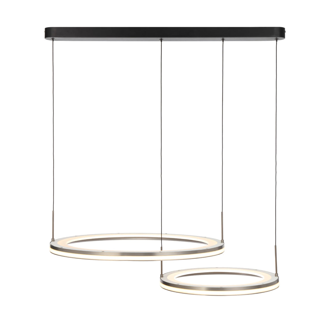 Telbix Fulcrum 2 Tier Warm White LED Pendant | Grey
