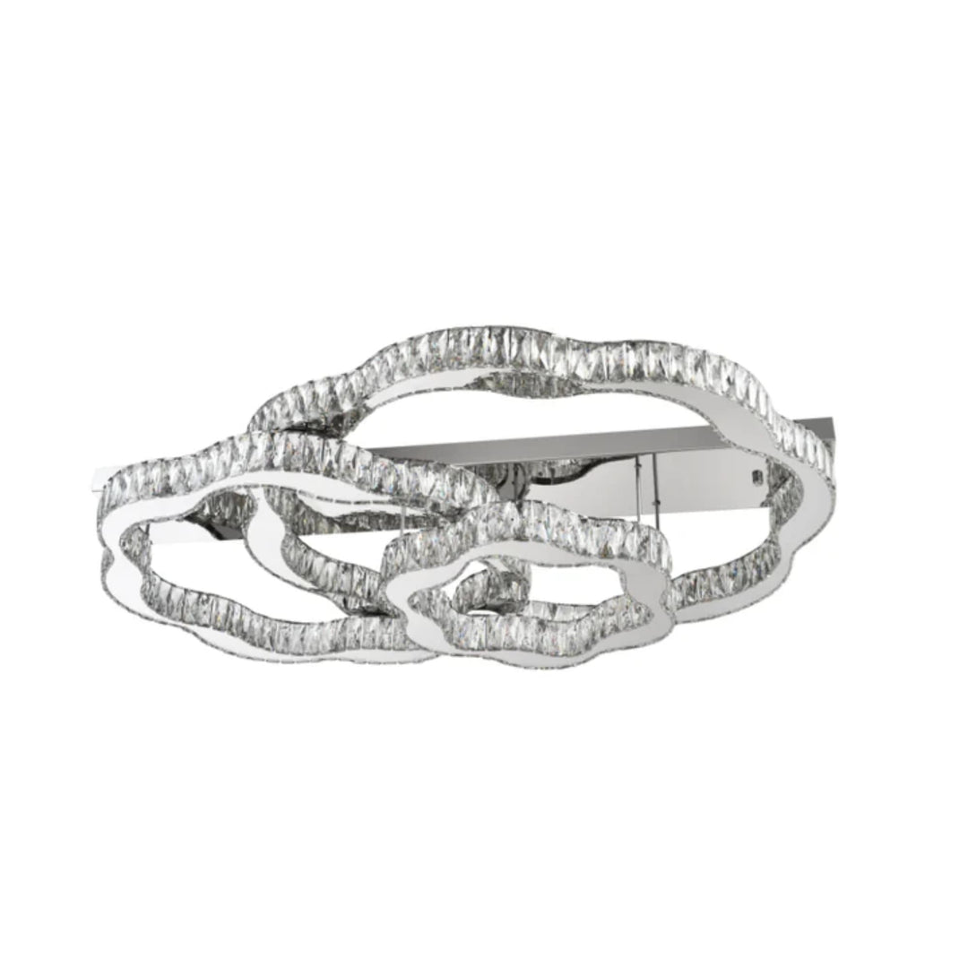 Telbix Jura 3 Ring Crystal LED CTC Light | Chrome