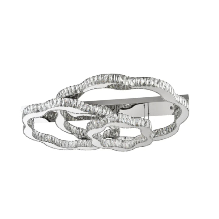 Telbix Jura 3 Ring Crystal LED CTC Light | Chrome
