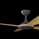 Calibo Vanga 52" DC Smart Ceiling Fan with Remote Control | Black and Bamboo