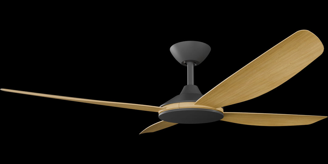Calibo Vanga 52" DC Smart Ceiling Fan with Remote Control | Black and Bamboo