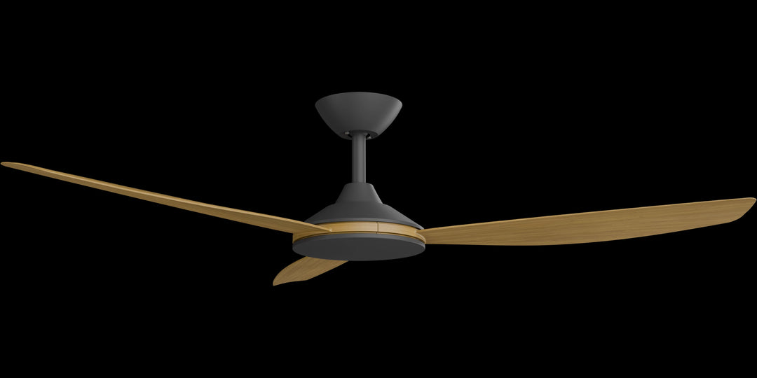 Calibo Condor 56" DC Smart Ceiling Fan with Remote Control | Black and Teak