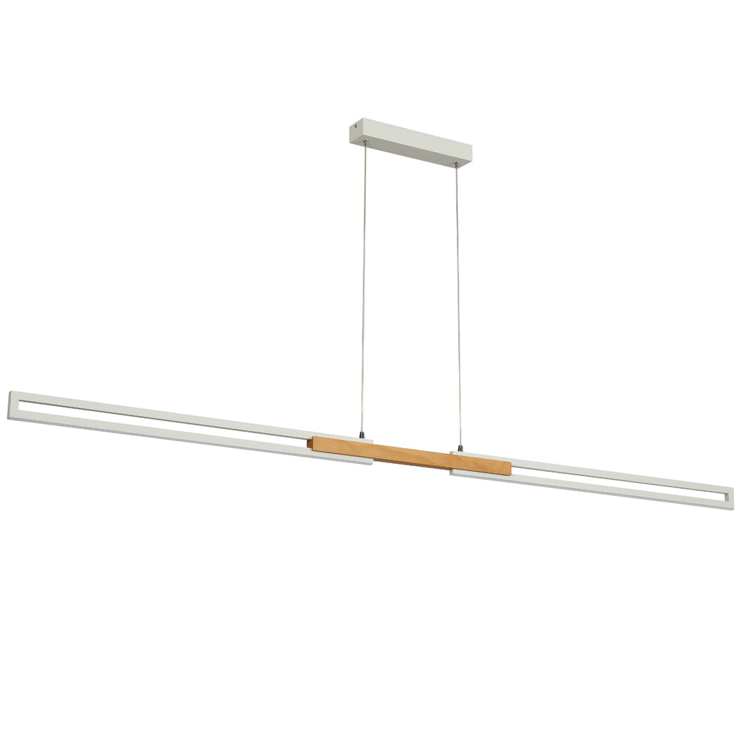 Telbix Thorin 1800mm LED Pendant | White and Oak