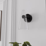 Calibo Skua Artisan Glass Tricolour LED Wall Light | Black