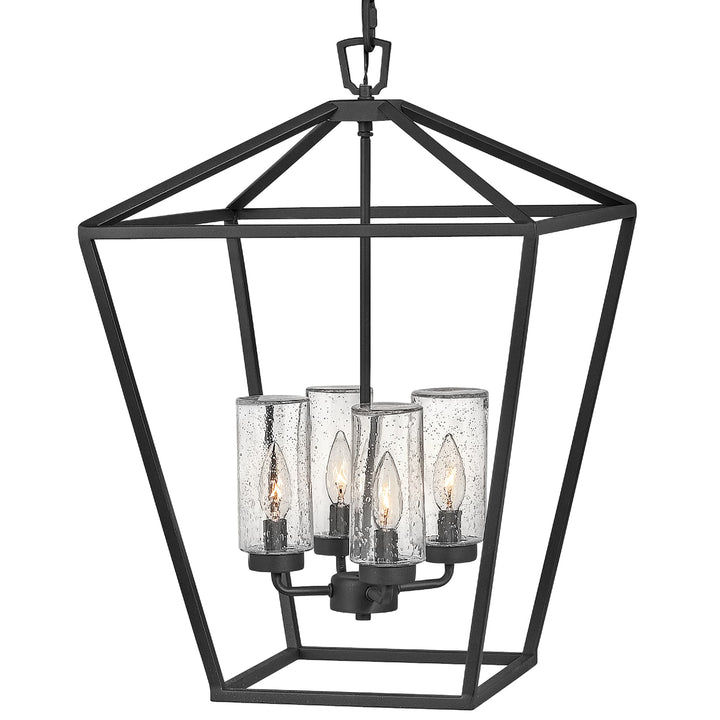 Hinkley Alford Place 4 Light Exterior Pendant | Museum Black