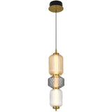 Telbix Torso 3 Light LED Pendant | Brass