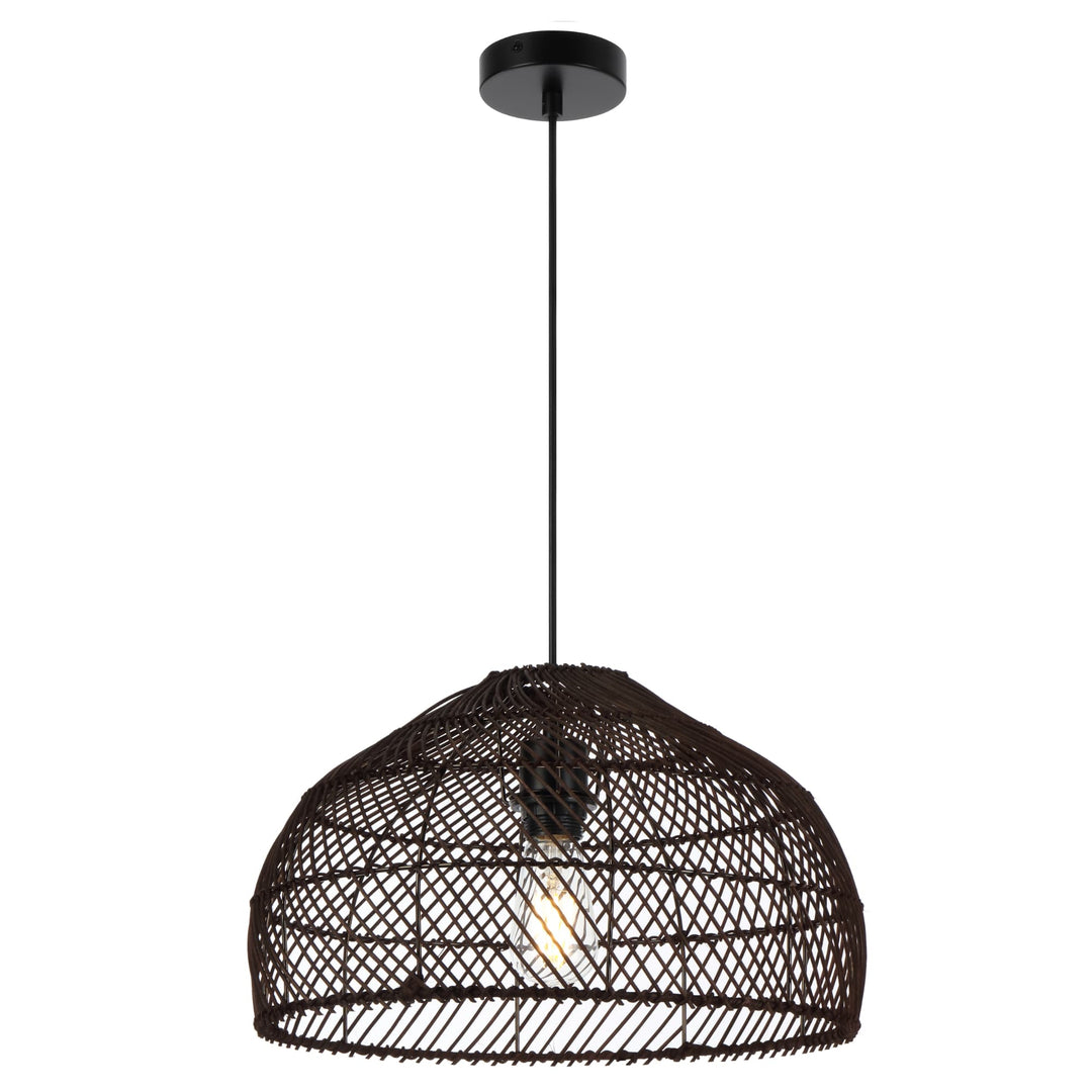 Brown Telbix Frya Woven Pendant (E27) | Medium