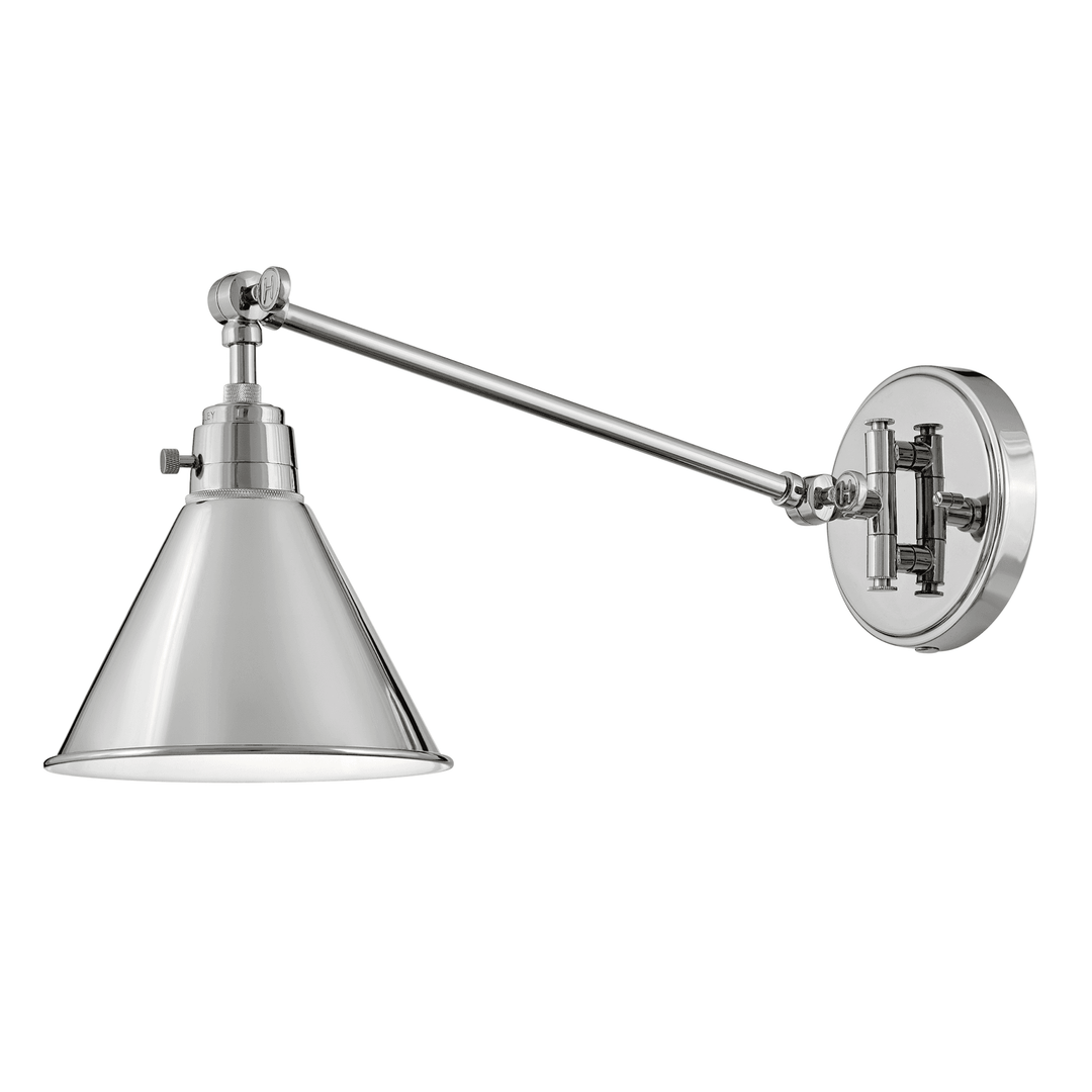 Hinkley Vintage Small Swing Adjustable Wall Sconce (E27) | Polished Nickel