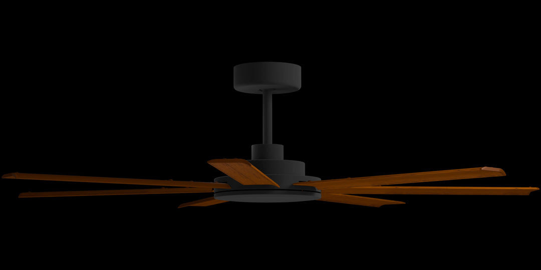 Calibo Alula 60" (1524mm) 7 Blade Indoor/Outdoor DC Ceiling Fan & Remote | Black & Koa