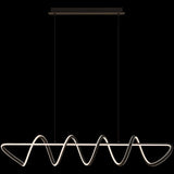 Calibo Bulbul Modern Spiral 1500mm LED Linear Pendant Light | Black