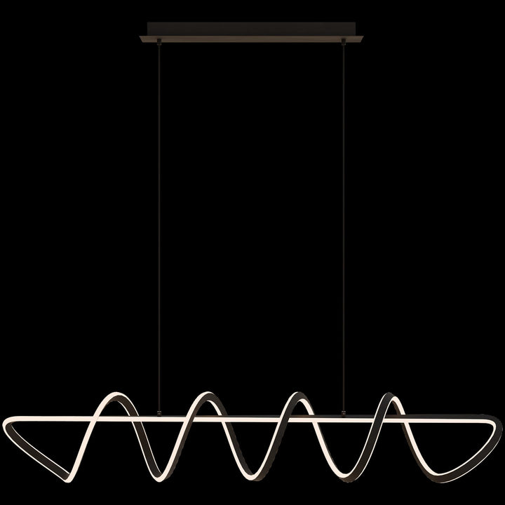 Calibo Bulbul Modern Spiral 1500mm LED Linear Pendant Light | Black