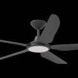 Calibo Storm 56" (1430mm) 5 Blade 18W Tricolour LED Light Indoor/Outdoor DC Ceiling Fan & Remote | Matte Black