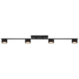Nordlux Clyde 4 Light LED Flush Mount Ceiling Rail Spotlight | Black