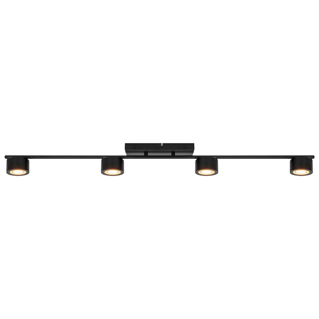 Nordlux Clyde 4 Light LED Flush Mount Ceiling Rail Spotlight | Black