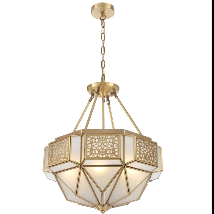 Telbix Overton 6 Light Pendant Light | Brass