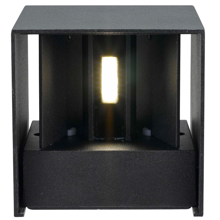 Telbix Flip Exterior CCT LED Wall Light | Black