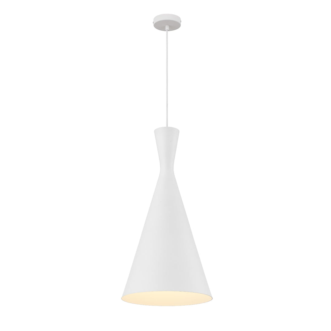 Telbix Flero White Pendant Light (E27) | Small