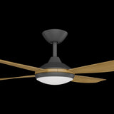Calibo Vanga 52" DC Smart Ceiling Fan with LED Light and Remote Control | Black and Teak