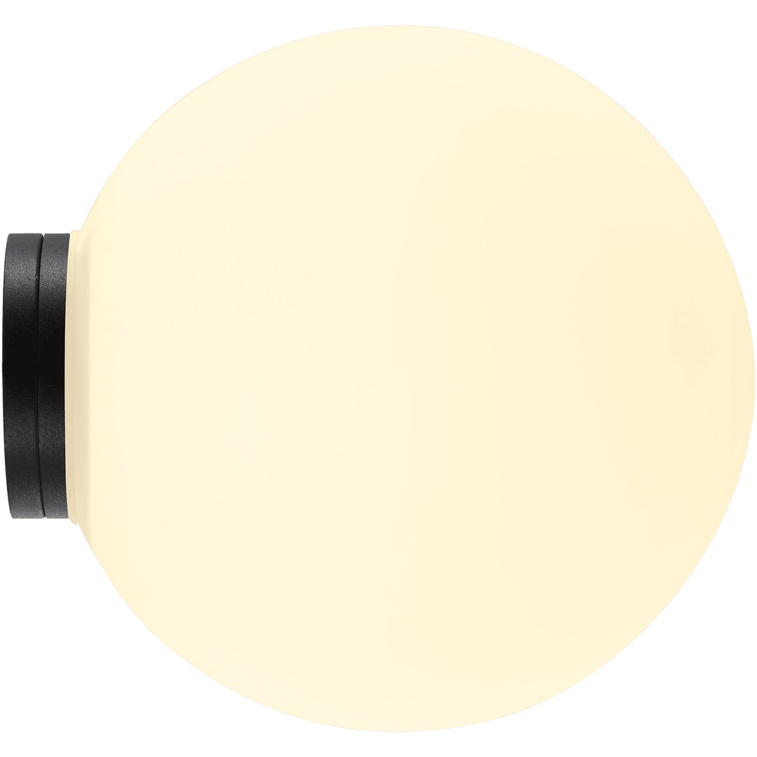 Calibo Crest Opal Glass 140mm Orb Wall Light | Black