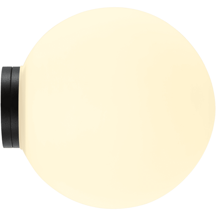Calibo Crest Opal Glass 140mm Orb Wall Light | Black