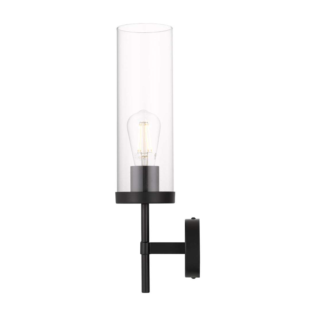 Garot Handcrafted Wall Lamp (E27) | Black & Clear Glass