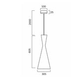 Telbix Flero White Pendant Light (E27) | Large