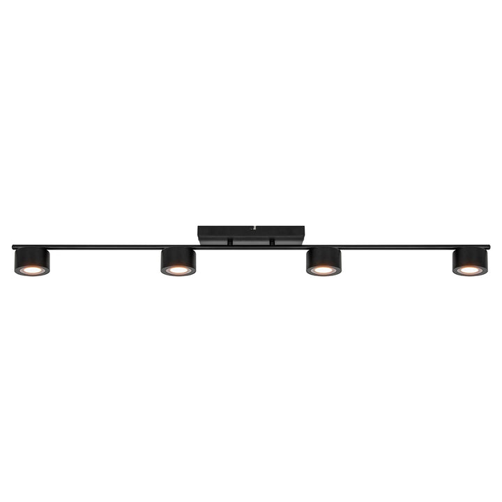 Nordlux Clyde 4 Light LED Flush Mount Ceiling Rail Spotlight | Black