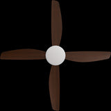 Calibo Vanga 56" DC Smart Ceiling Fan with LED Light and Remote Control | White and Koa