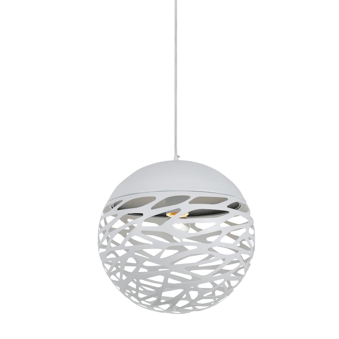 Telbix Farina Ball Metal Pendant Light | White Medium