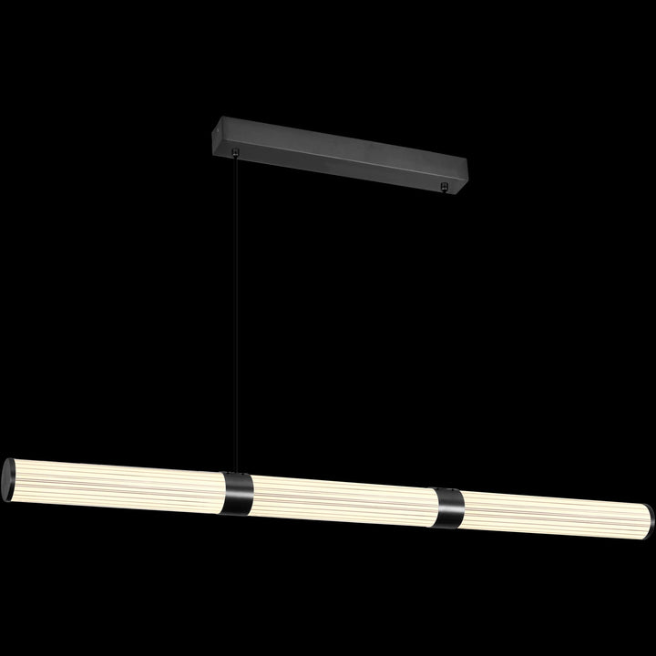Calibo Charm Modern Fluted 1500mm Linear Pendant Light | Black