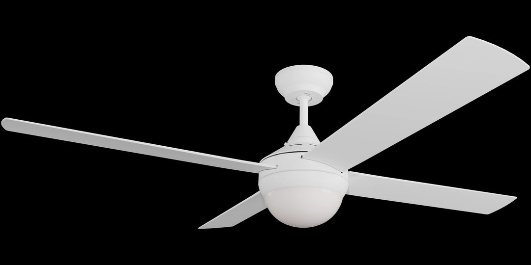 Calibo Heron 48" (1220mm) Indoor/Outdoor AC Ceiling Fan With E27 Light | White