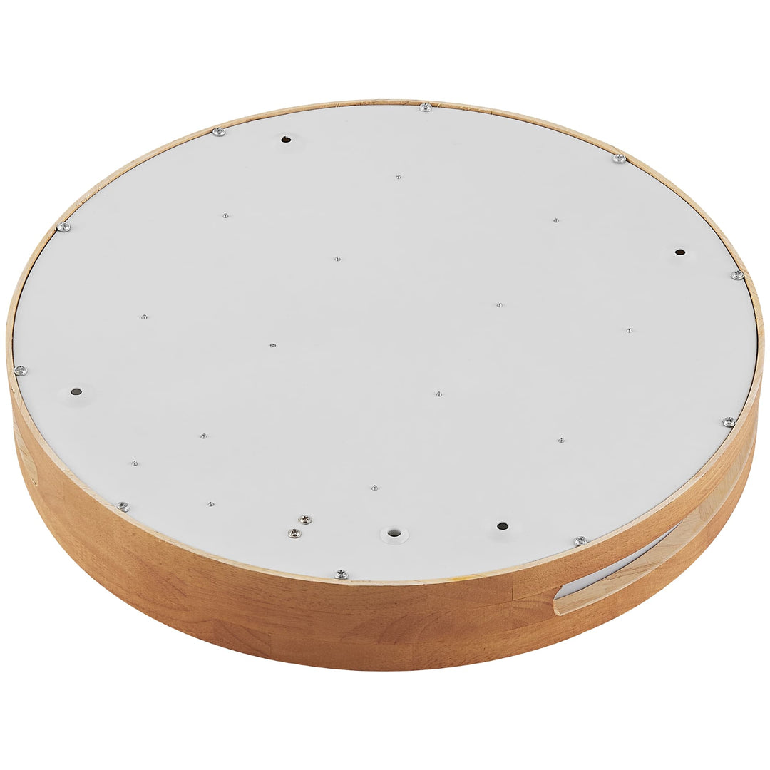 Telbix Thalia Tricolour LED Round Oyster Light with Wood Accent | Small