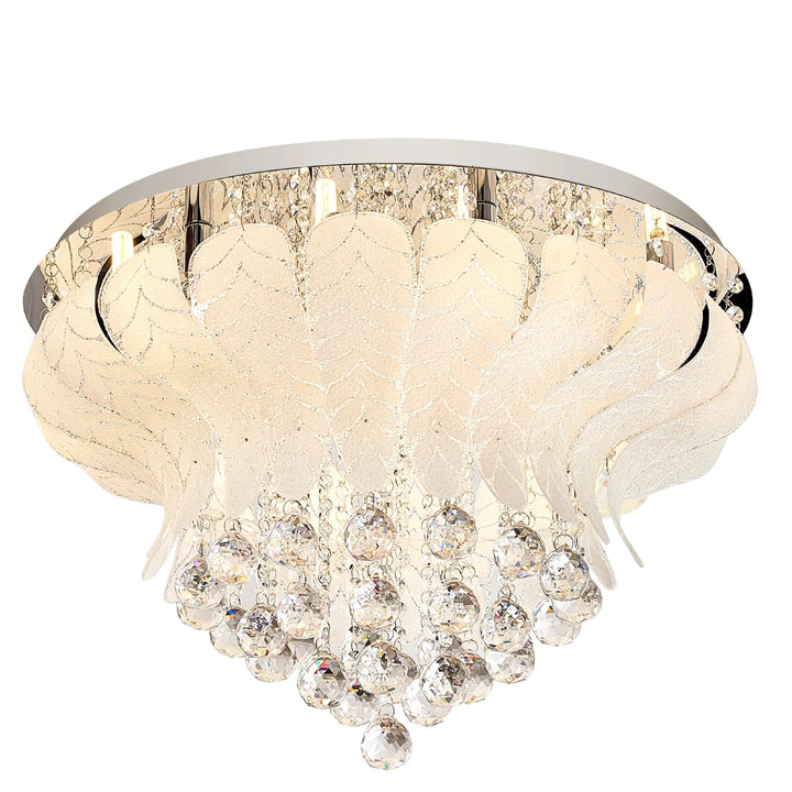 Telbix Odessa 10 Light Crystal CTC Light | White Nickel
