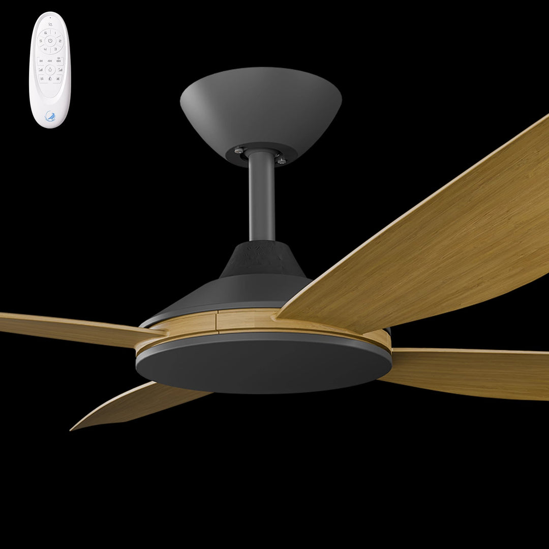 Calibo Vanga 48" DC Smart Ceiling Fan with Remote Control | Black and Teak