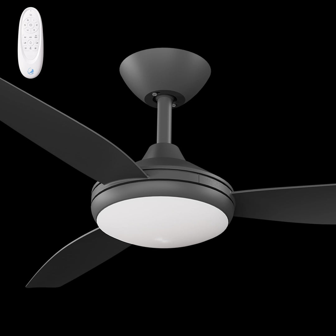 Calibo Condor 48" DC Smart Ceiling Fan with LED Light and Remote Control | Black