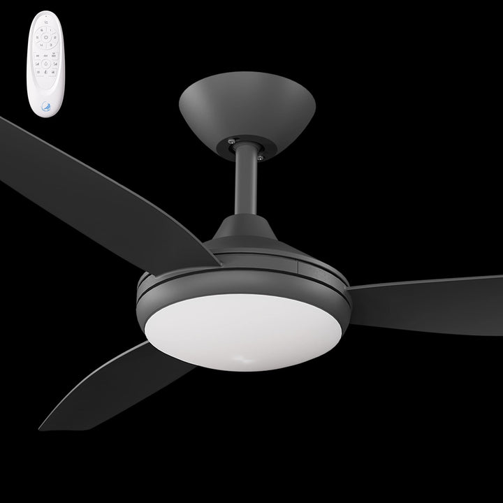 Calibo Condor 48" DC Smart Ceiling Fan with LED Light and Remote Control | Black