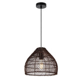 Brown Telbix Frya Woven Pendant (E27) | Small