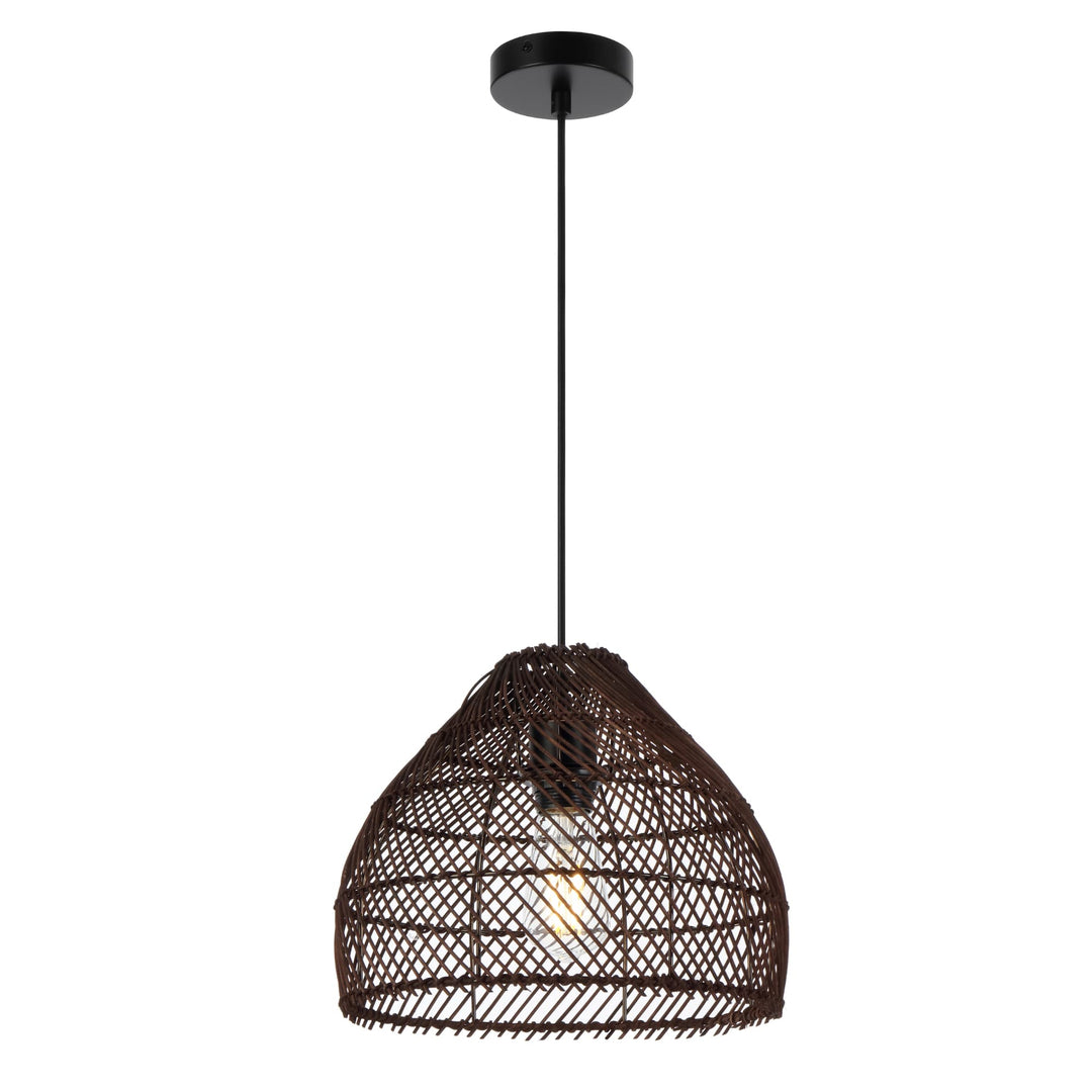 Brown Telbix Frya Woven Pendant (E27) | Small