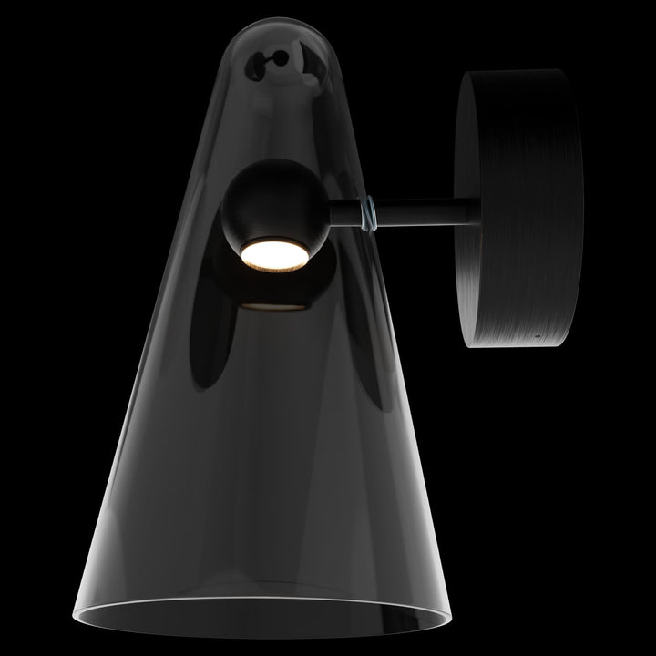 Calibo Skua Artisan Glass Tricolour LED Wall Light | Black