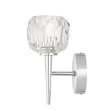 Telbix Zaha Crystal Glass Wall Light | Chrome
