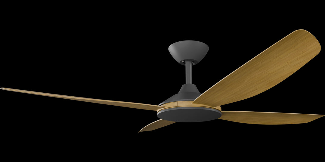 Calibo Vanga 52" DC Smart Ceiling Fan with Remote Control | Black and Teak