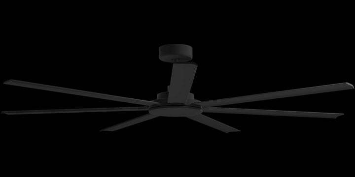 Calibo Alula 80" (2032mm) 7 Blade Indoor/Outdoor DC Ceiling Fan & Remote | Black